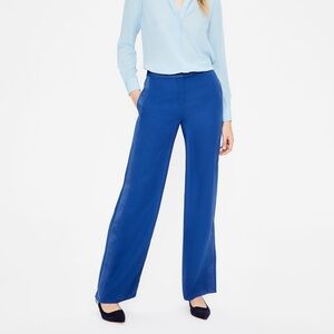 Boden Exeter Wide Leg Trousers Cobalt Blue Size 12 NWT